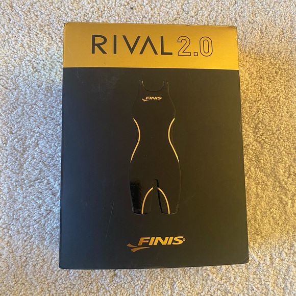 FINIS Rival 2.0 Women’s Open Back Tech Suit (teal/anthony) - Picture 1 of 10